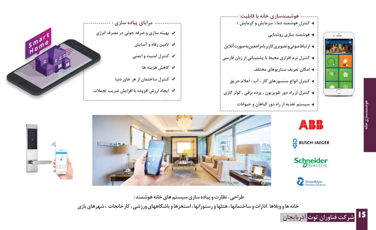 هوشمند سازی خانه ها ، کسب و کار ، سازمانها و اماکن عمومی 