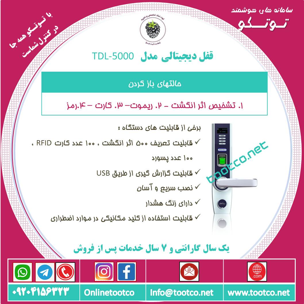 دستگیره الکترونیکی  TDL-11302