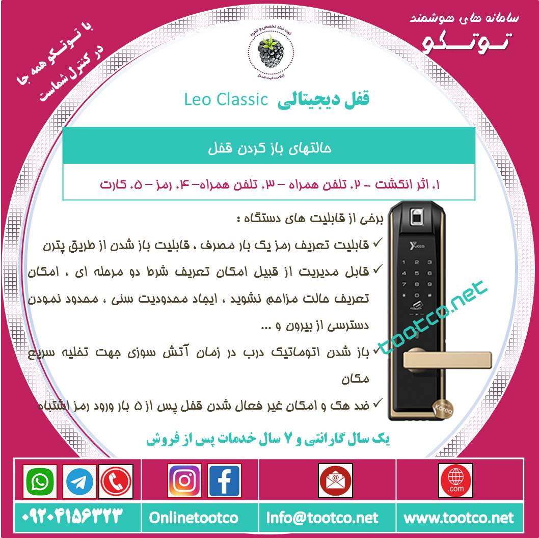 دستگیره الکترونیکی  Yucca-Leo-Classic