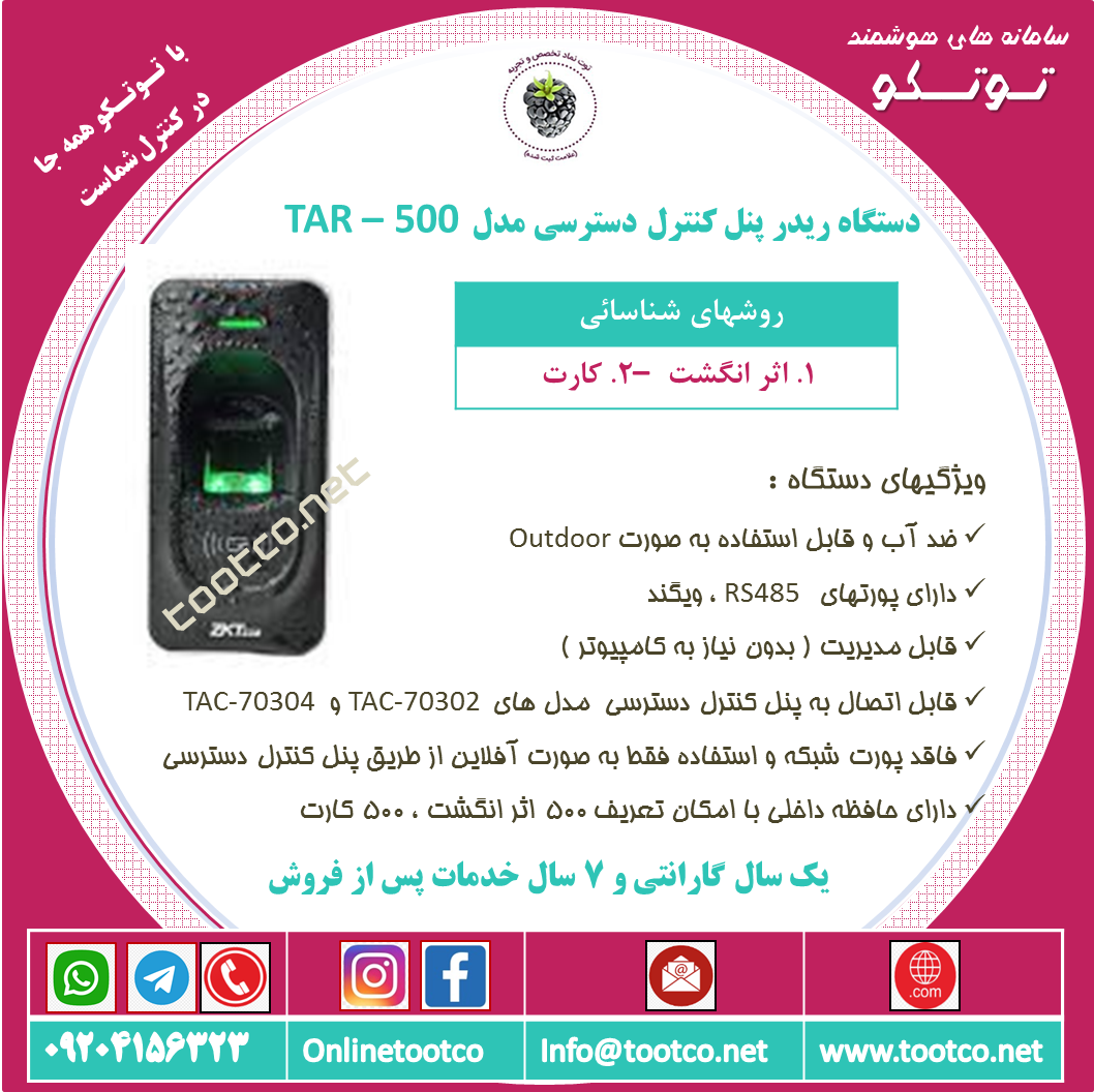 ریدر اکسس کنترل اثر انگشتی