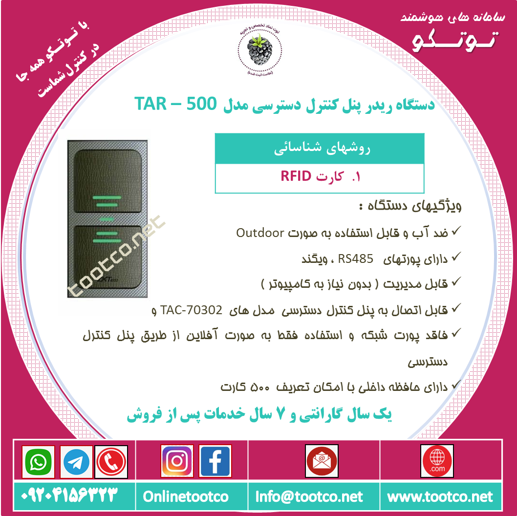 ریدر اکسس کنترل کارتی 